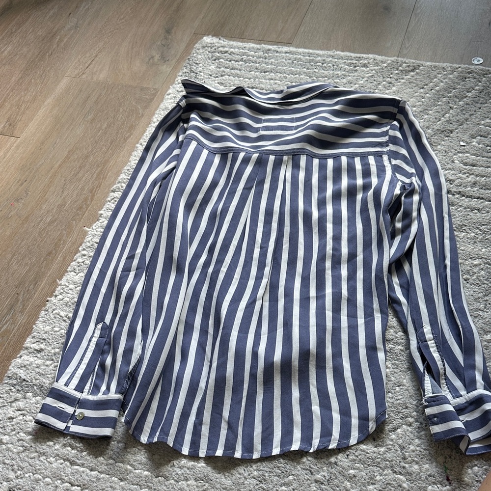 Rails Navy and White Striped Shirt - Picture 3 of 3